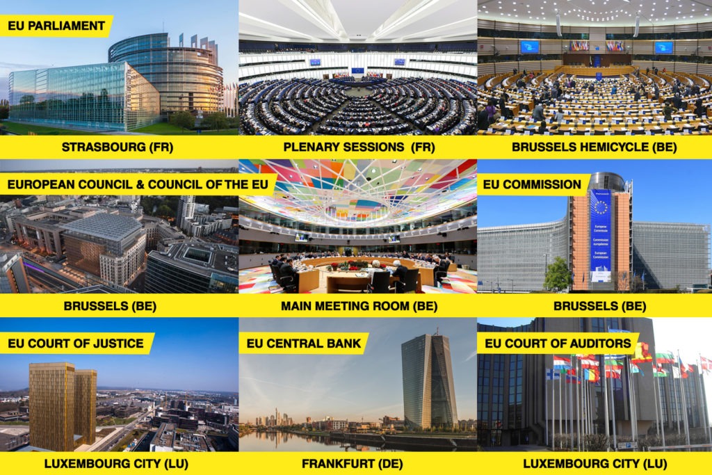 building and rooms of european union institutions